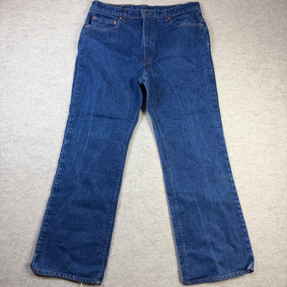 Vintage Levis 517 Bootcut Jeans Blue Denim Made in USA 36x30
